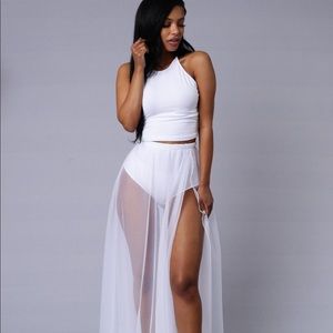 White mesh skirt